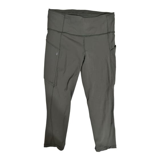 Lululemon Womens sage green Capri High Elastic Waistband‎ Side Pocket Leggings - Picture 1 of 6